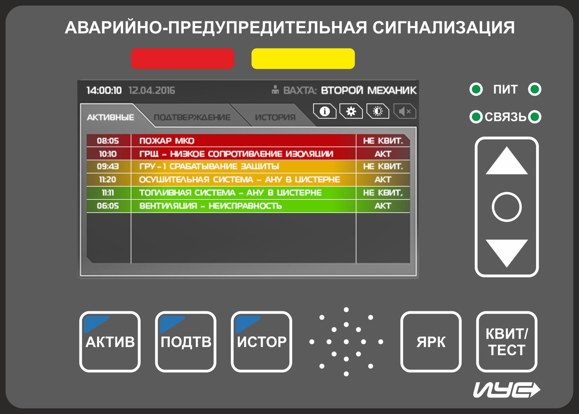 Панель обобщённой аварийно-предупредительной сигнализации ПОАПС- ЖКИ-4